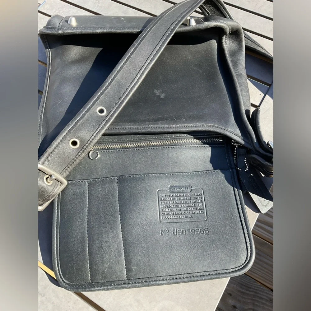 Vintage Coach Legacy Black Leather Shoulder Bag - Picture 11 of 13